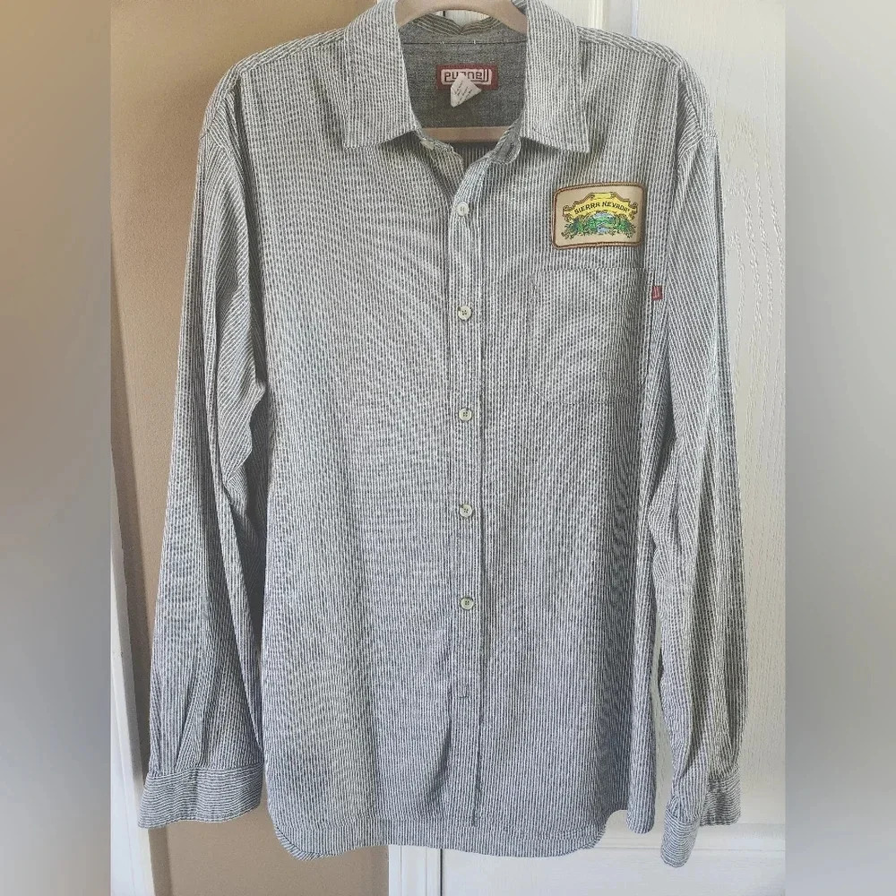 Sierra Nevada Purnell Men's Long Sleeve Striped Button Up Shirt XL